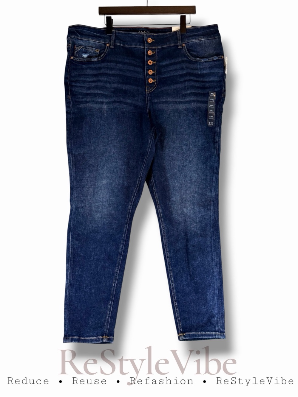 EDGELY Women’s Size 24W Denim Jeans Super Skinny High Rise Style NWT Stretch